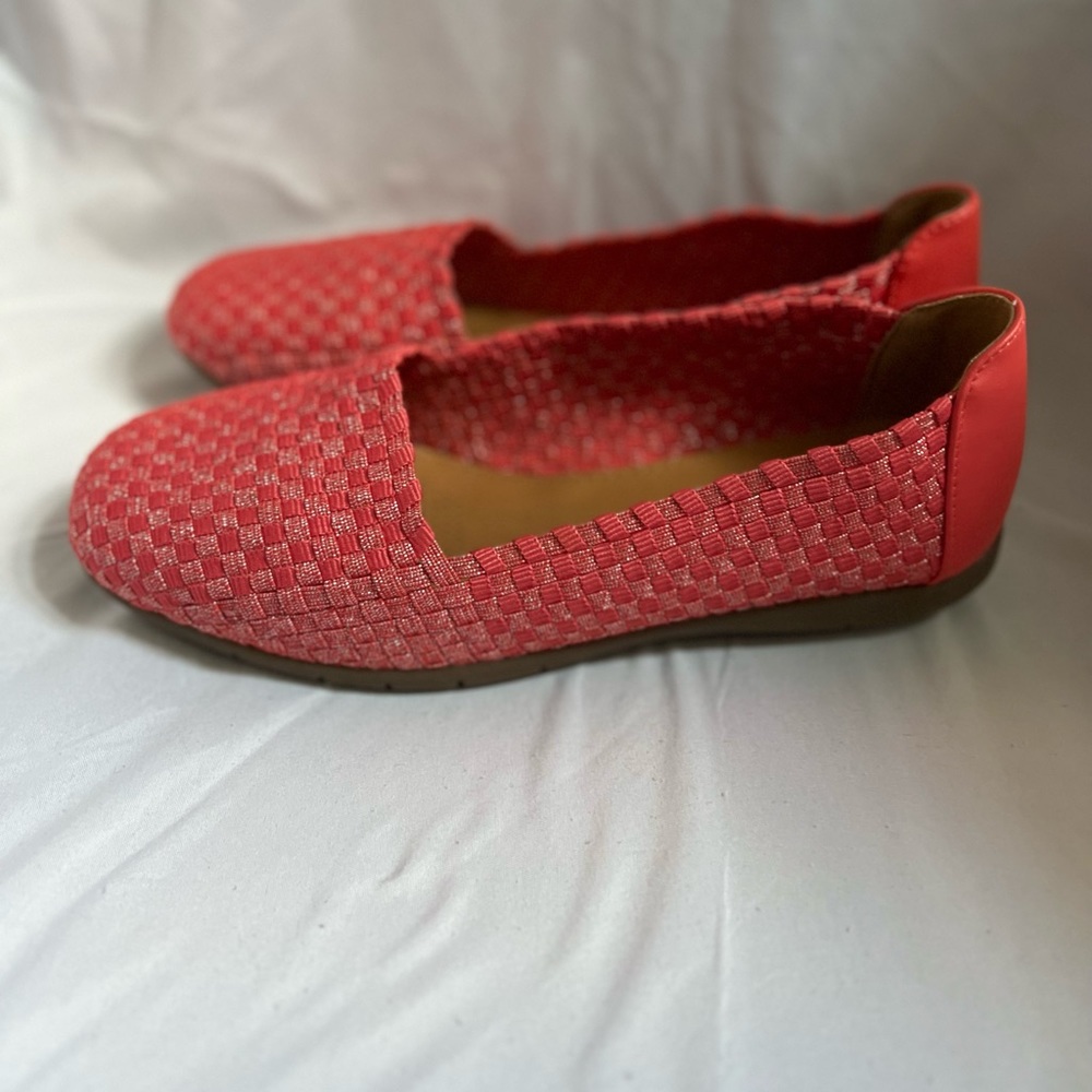 Comfortview Womens Bethany Shoes Flats Loafers Slip-On Flat Woven Size 9w